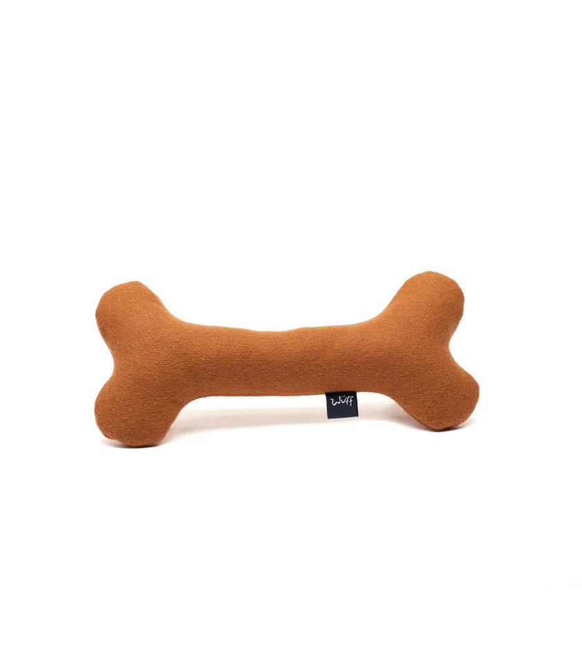 Hundespielknochen aus Stoff – braun