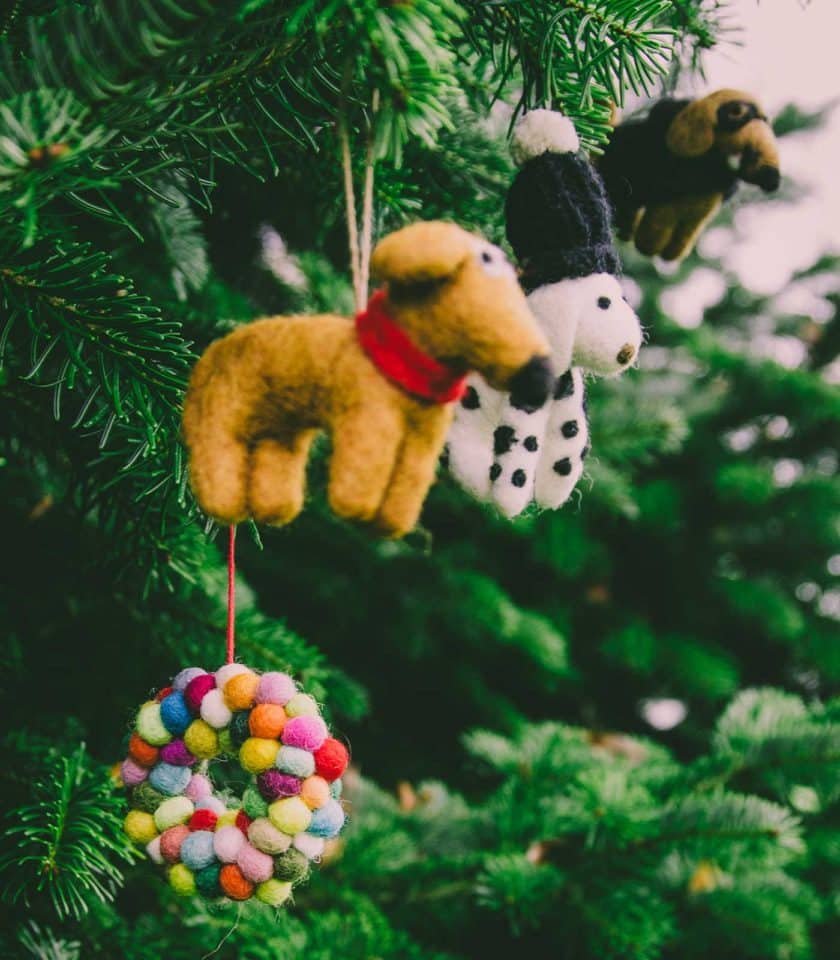 Weihnachtsanhänger Hund für Christbaum und als Deko